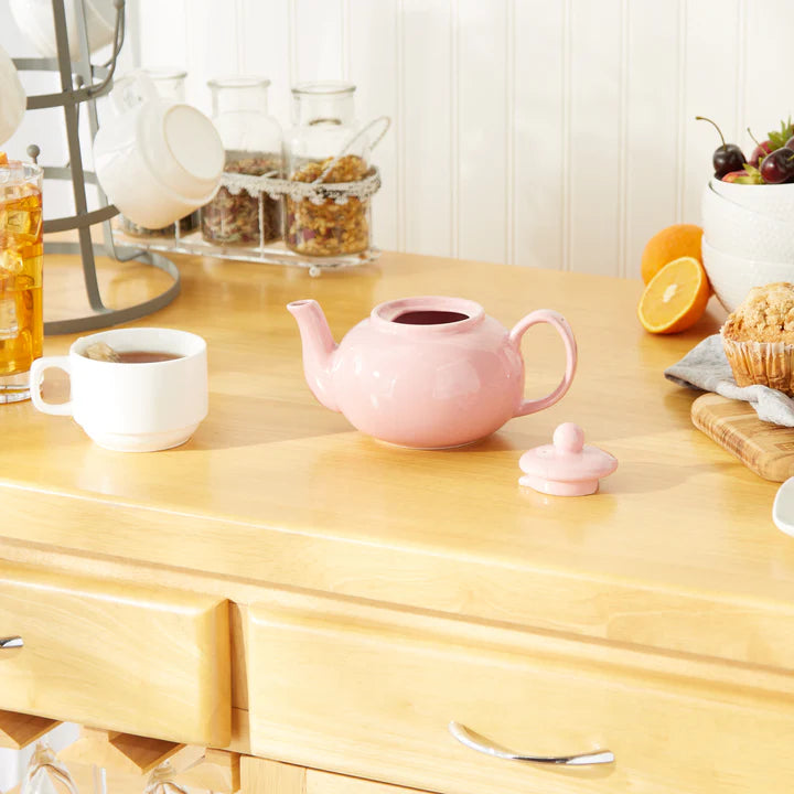 RSVP Int'l 16 oz Stoneware Teapot - Pink