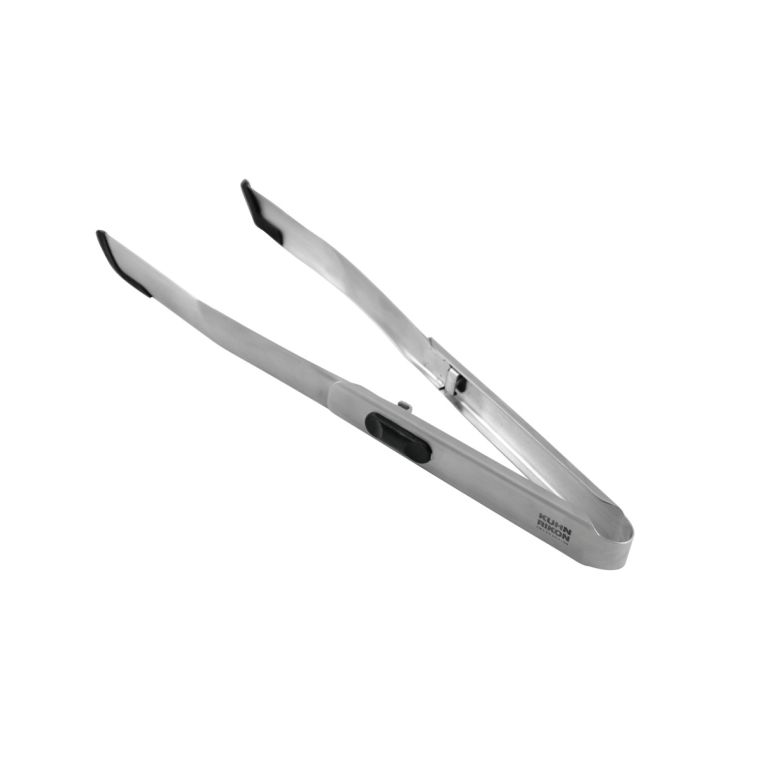 Kuhn Rikon Softedge Locking Narrow Tongs Black