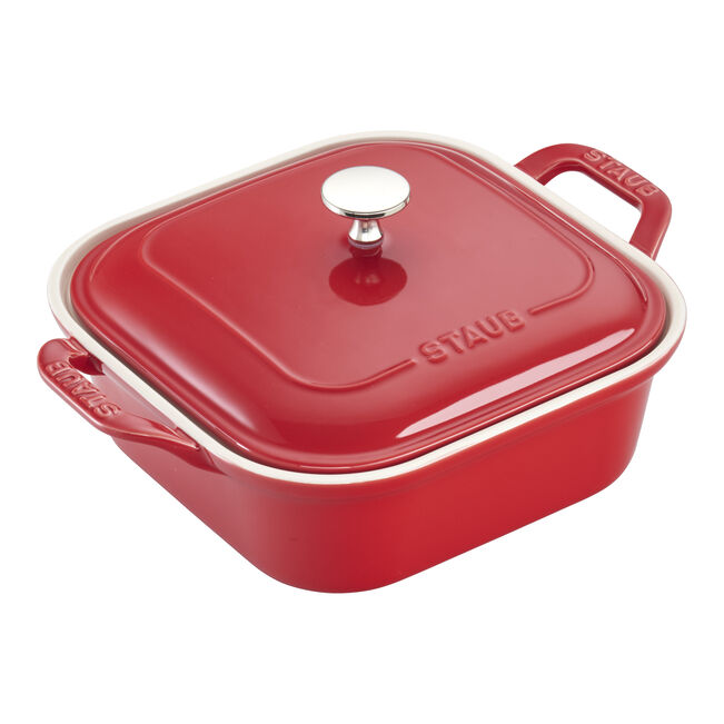 Staub Stoneware 4-pc, Mixed Baking Dish Set, Cherry