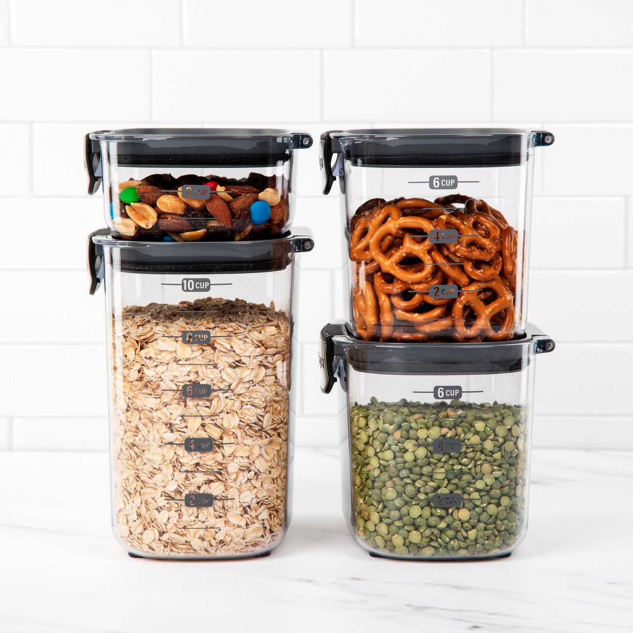 Progressive Int'l 4-Piece Modular Pantry ProKeeper+ Set