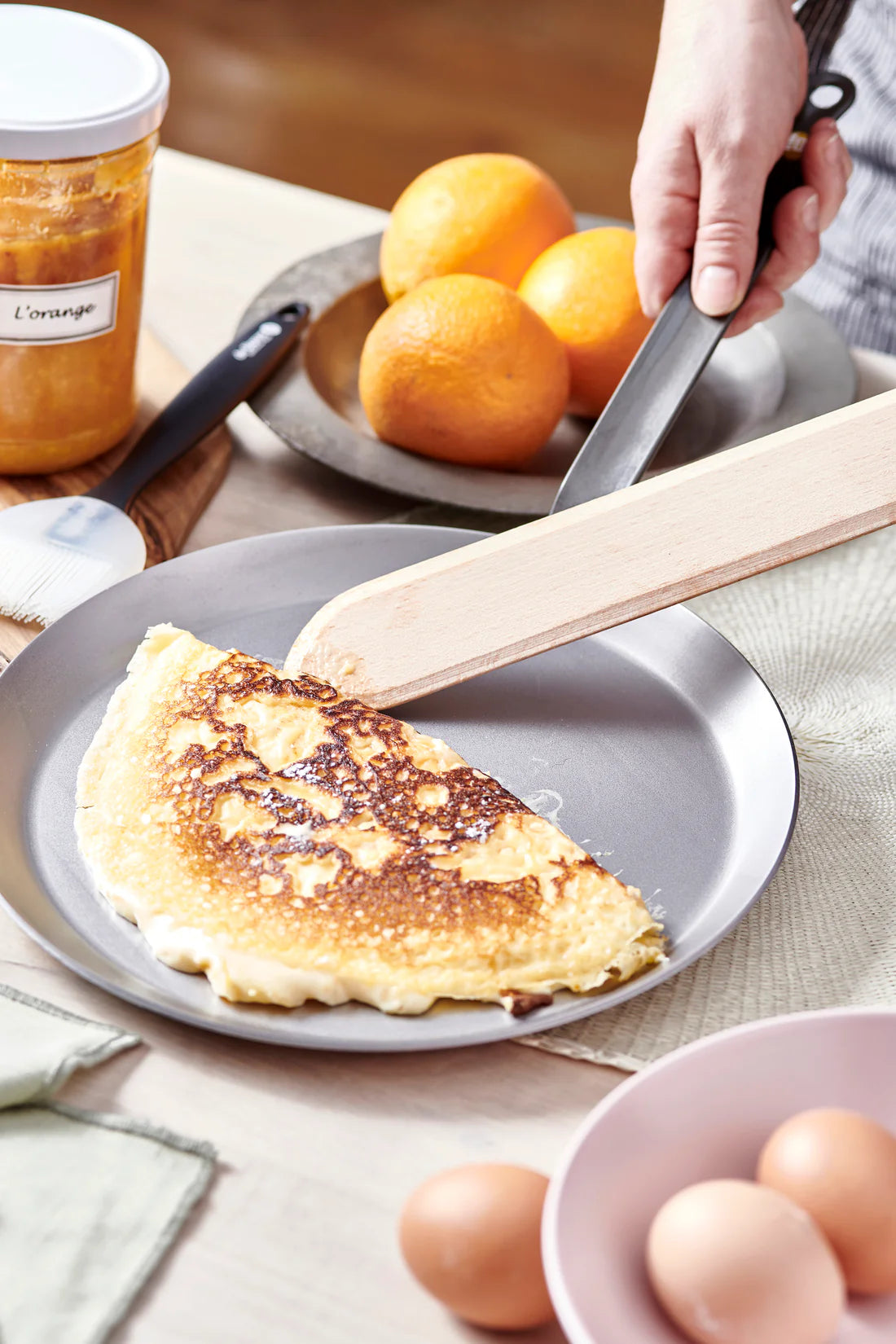 De Buyer Mineral B Carbon Steel Crepe & Tortilla Pan -26 cm or ~10.25"
