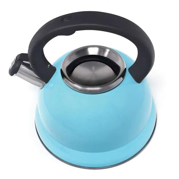 Norpro Stainless Steel Whistling Tea Kettle, 2.7L, Blue