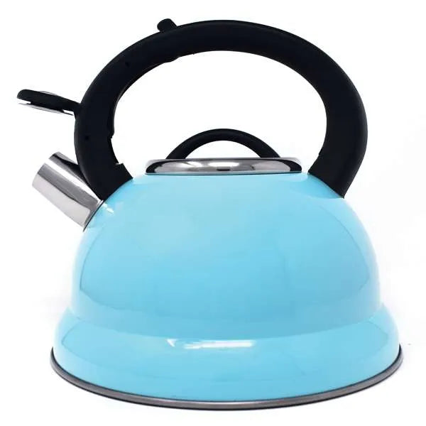 Norpro Stainless Steel Whistling Tea Kettle, 2.7L, Blue