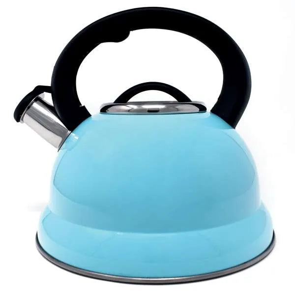 Norpro Stainless Steel Whistling Tea Kettle, 2.7L, Blue