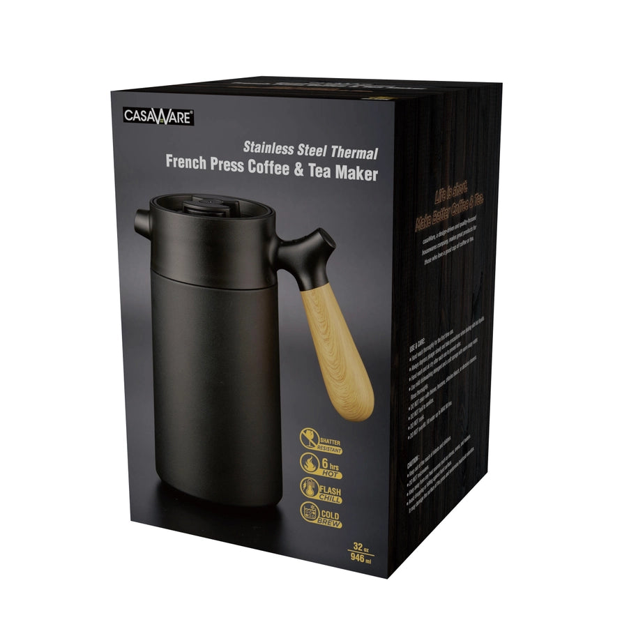 CasaWare SS 32 oz Vacuum Insulated French Press