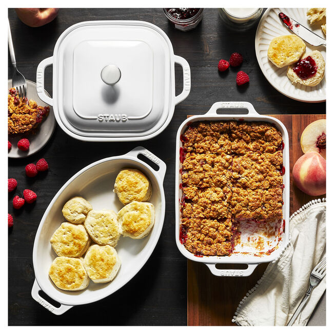 Staub Stoneware 4-pc, Mixed Baking Dish Set, White