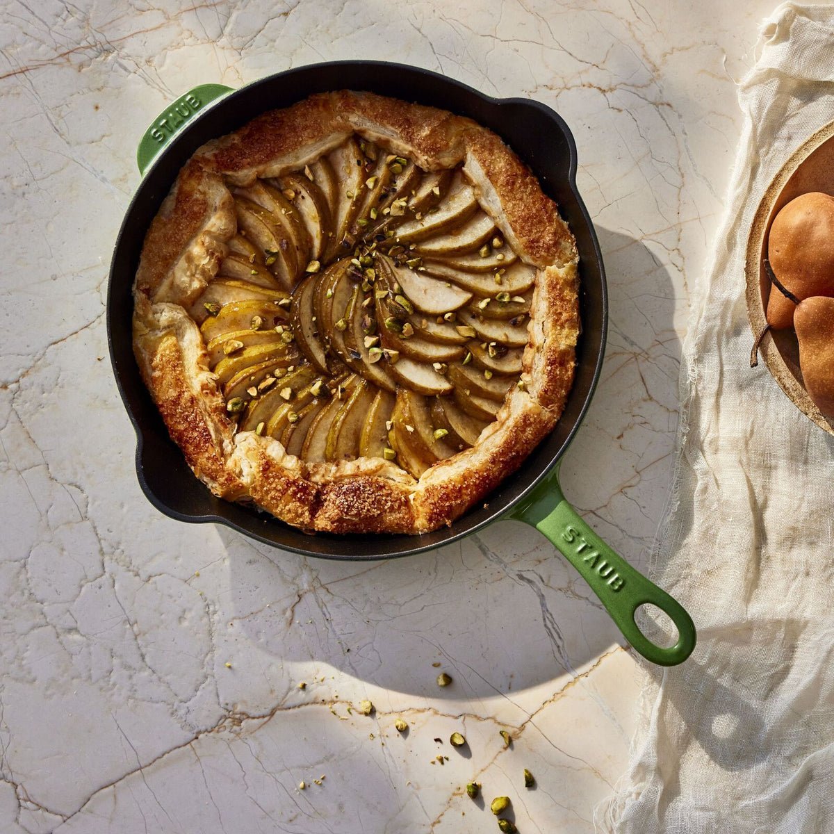 Staub 11-inch, Traditional Deep Skillet, Pistachio