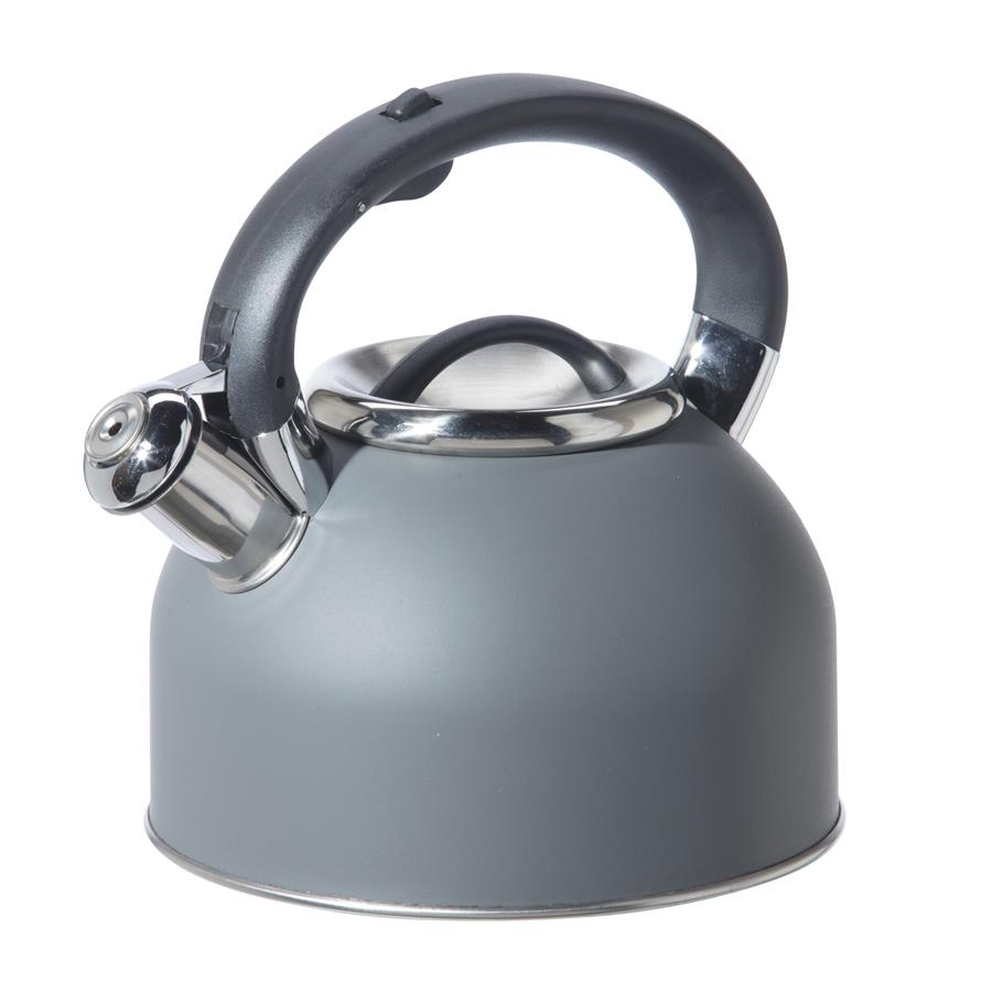 OGGI Stainless Steel Whistling Tea Kettle - Grey