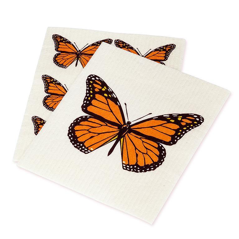 Abbott - Monarch Butterfly Swedish Dishcloths. Set of 2