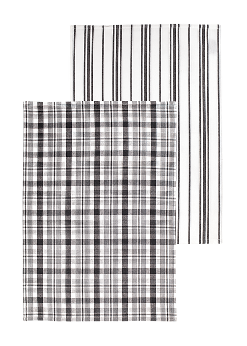 Mu Kitchen Black Farmhouse Towels