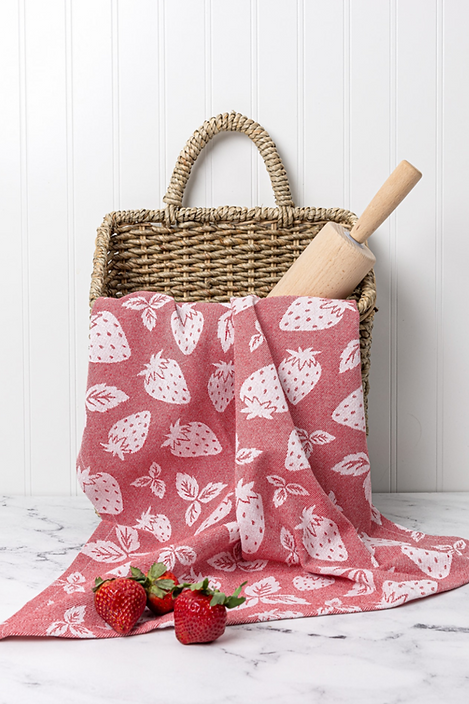 Mu Kitchen Strawberry Patch Jacquard Woven Towel