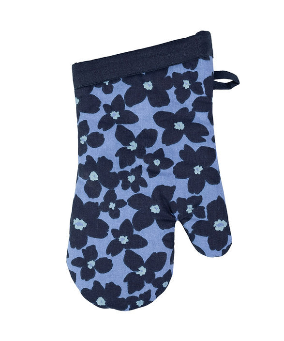 Mu Kitchen Periwinkle Floral Designer Oven Mitt