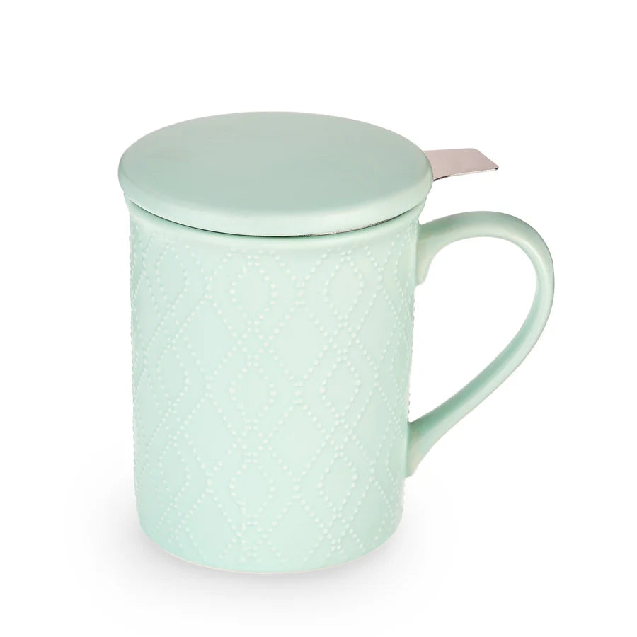 Annette Souk Mint Ceramic Tea Mug & Infuser