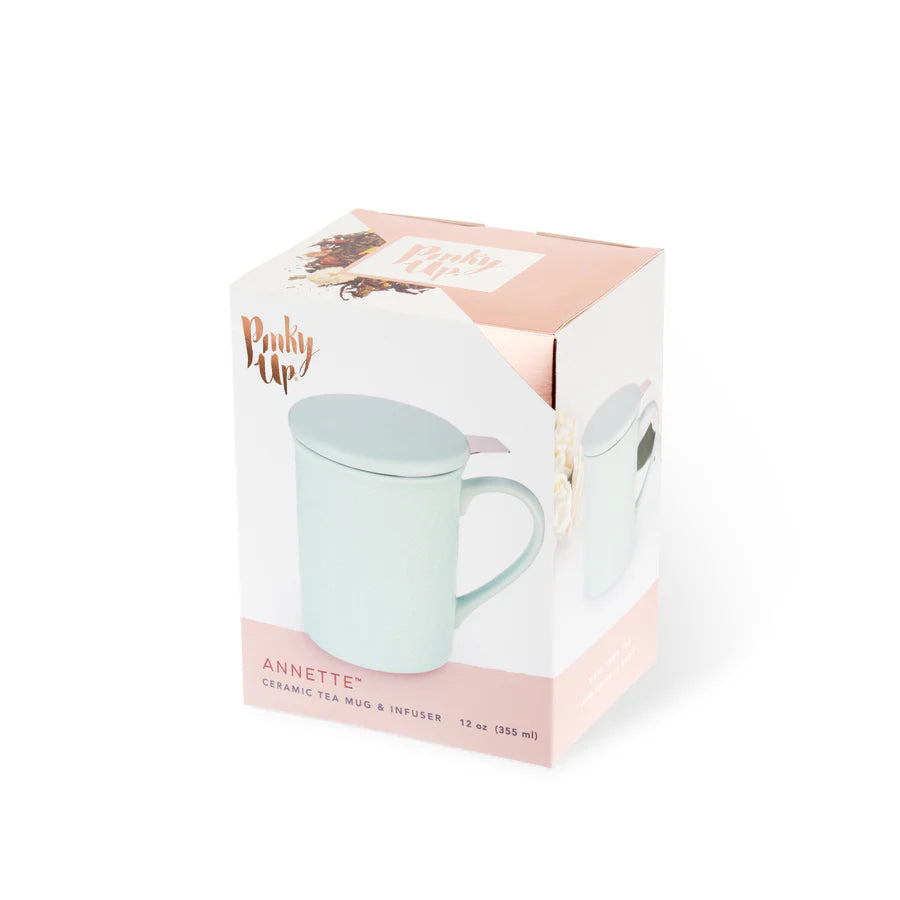 Annette Souk Mint Ceramic Tea Mug & Infuser