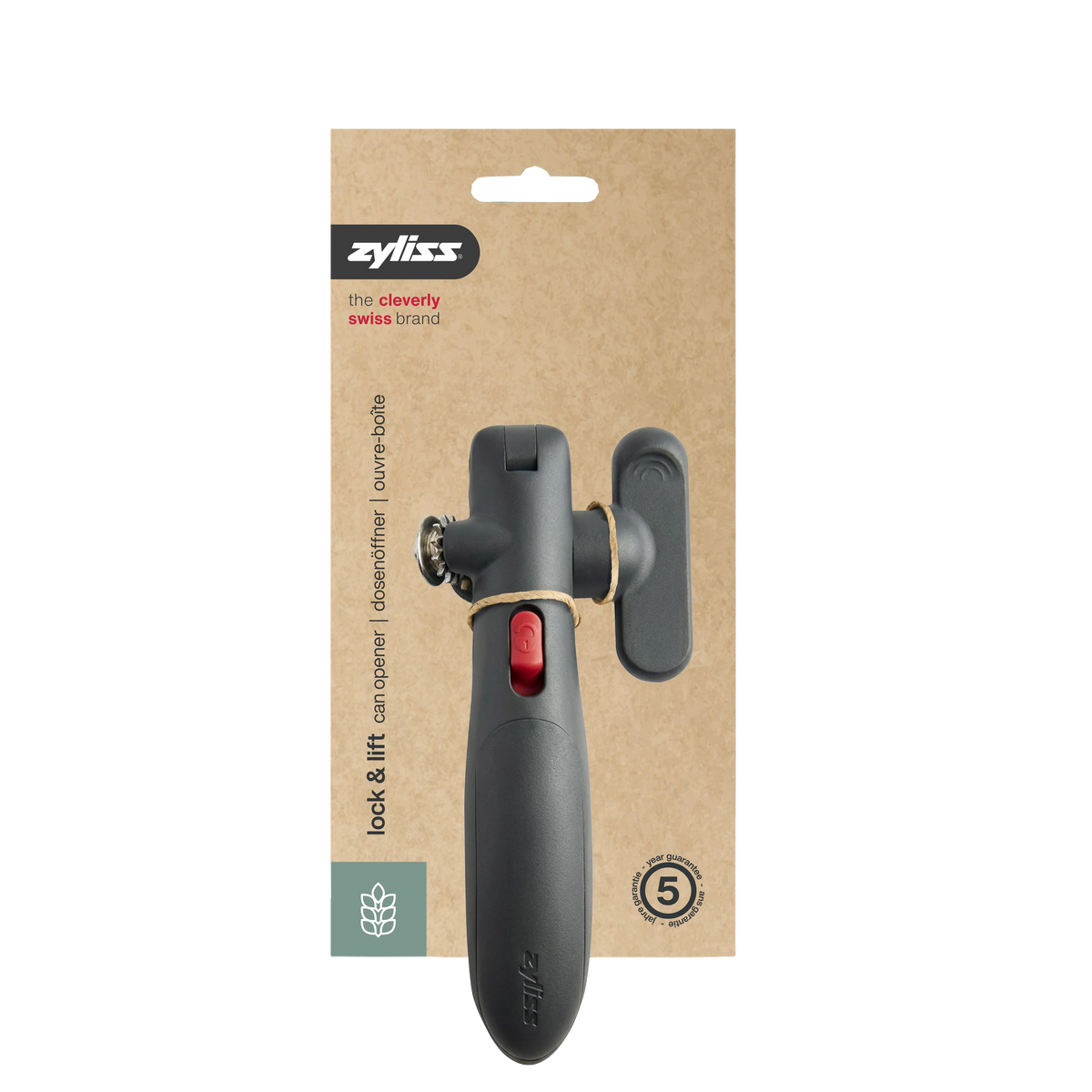 Zyliss Lock N' Lift Manual Can Opener - Gray