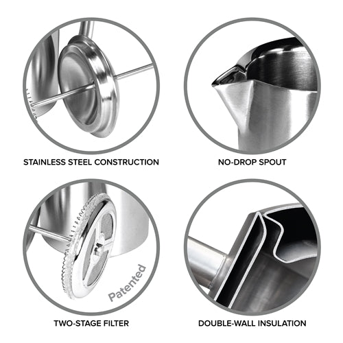 Frieling French Press - Brushed Finish - 23oz