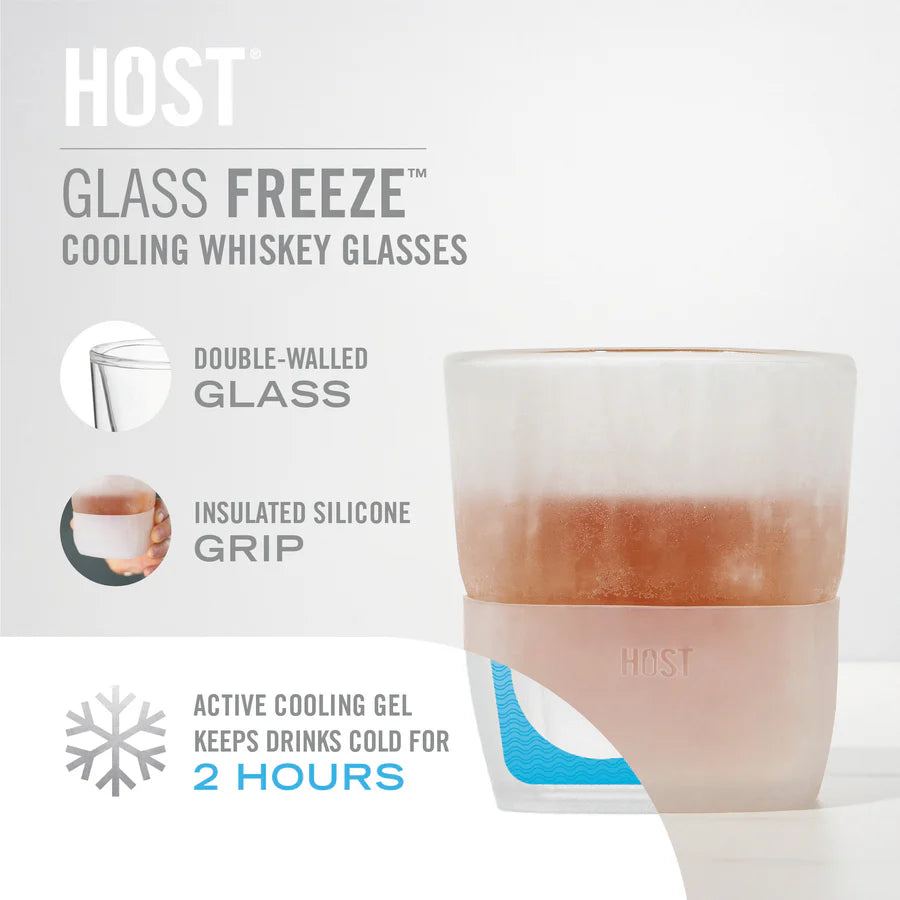 Host Glass FREEZE Whiskey Cooling Cup, Set of 2