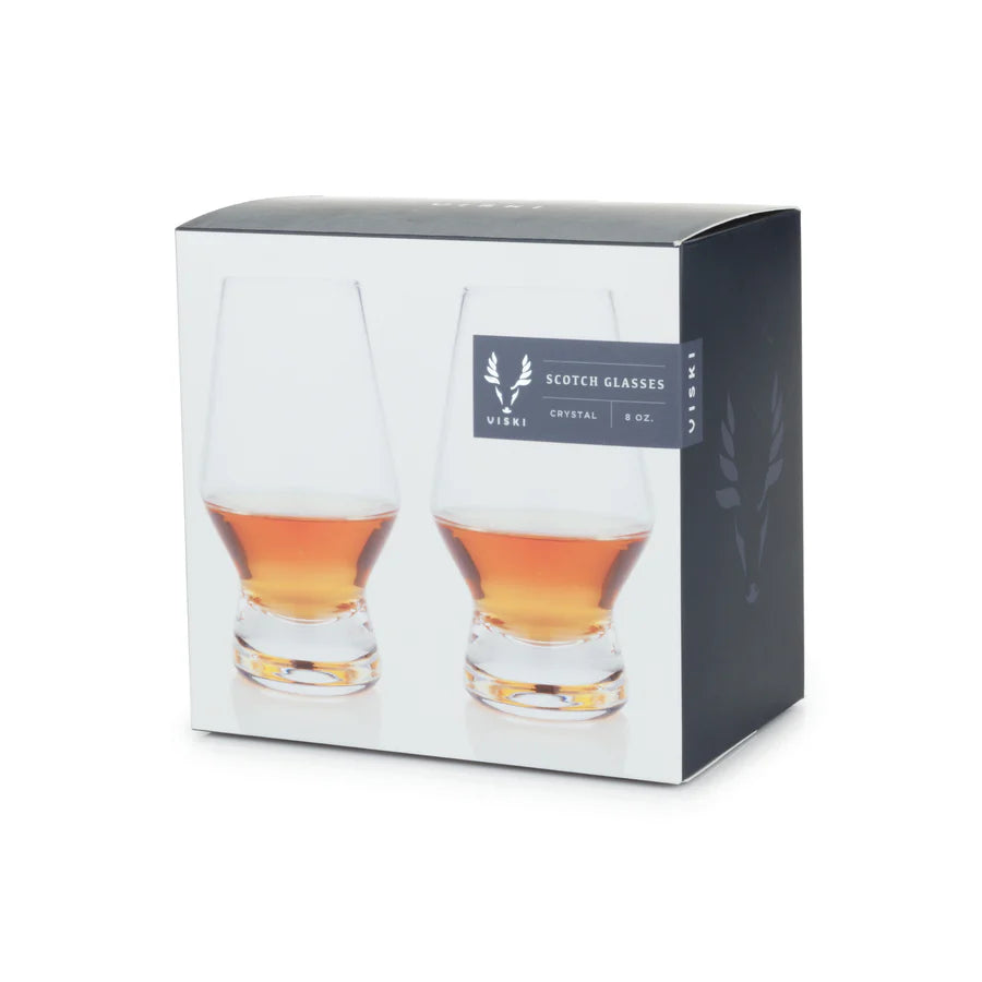 Heavy Base Crystal Whiskey Tasting Glasses, Set of 2