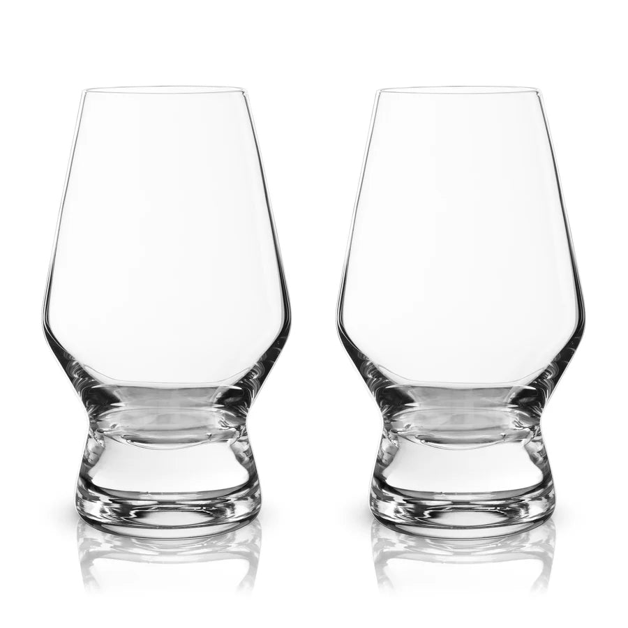 Heavy Base Crystal Whiskey Tasting Glasses, Set of 2