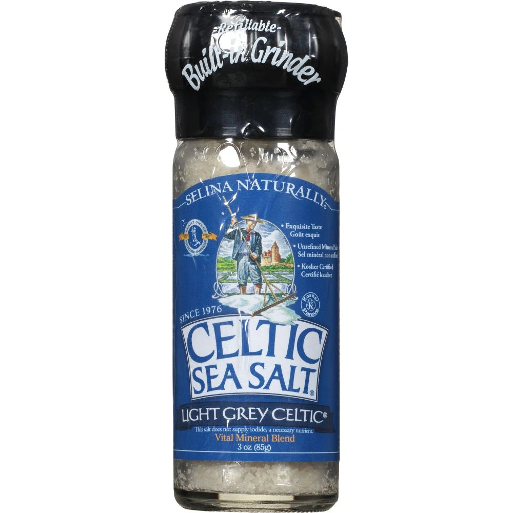 Celtic® Light Grey Sea Salt Large Grinder (3 oz) - Vital Mineral Blend