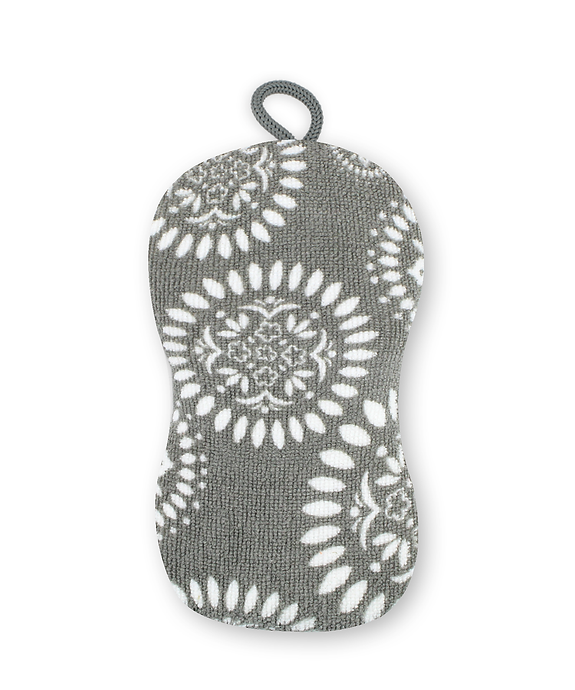 Mu Kitchen Medallion Gray Designer Scrub Sponge