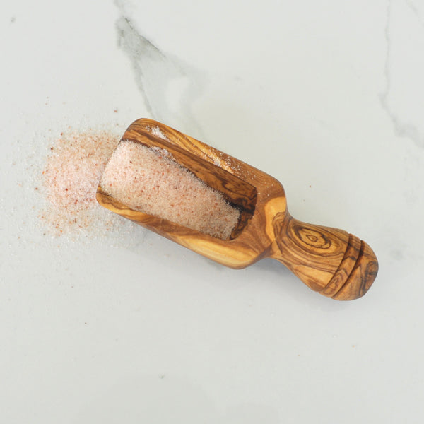 Olive Wood Salt Scoop - 4.75"