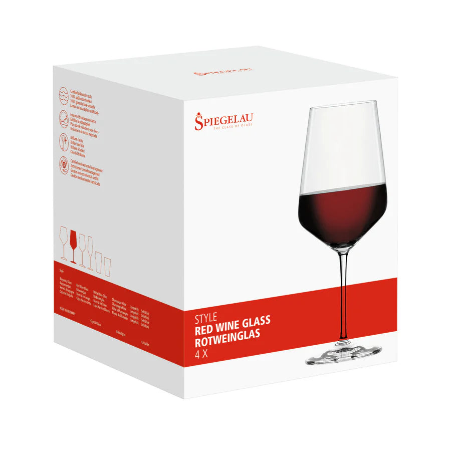 Spiegelau Style Red Wine Glass, Set of 4