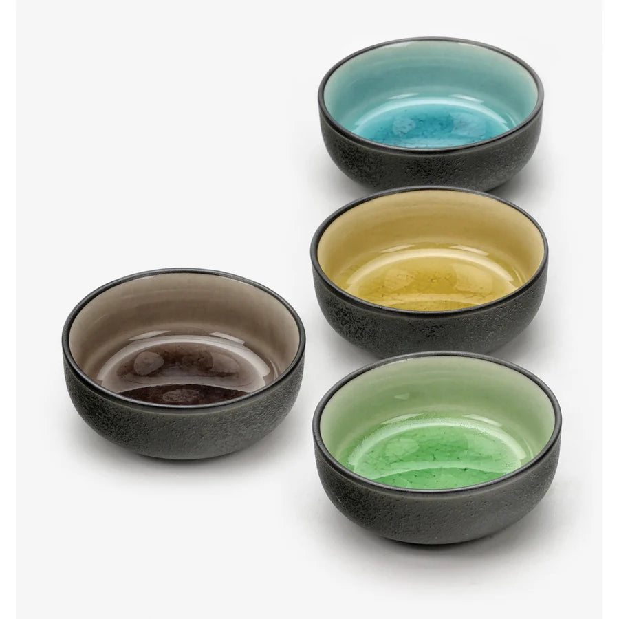 RSVP Int'l Japanese Crackle Porcelain Sauce Bowls