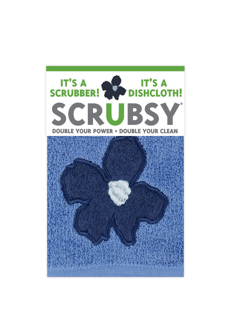 Mu Kitchen Scrubsy Cloth - Periwinkle Floral