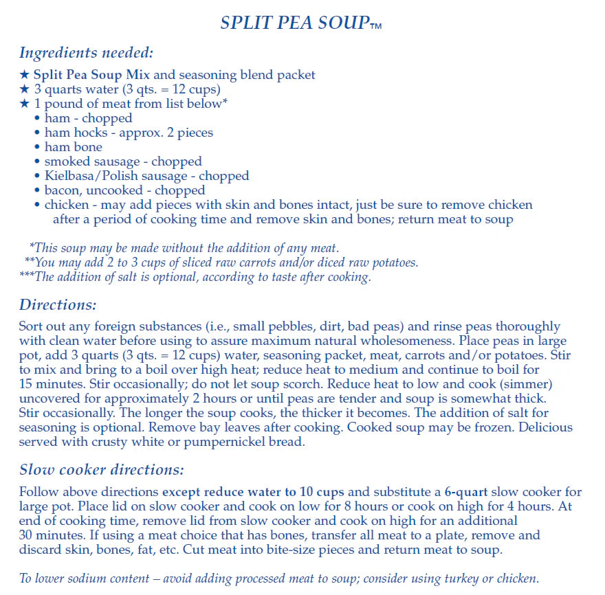 Country Home Creations Split Pea Soup Mix