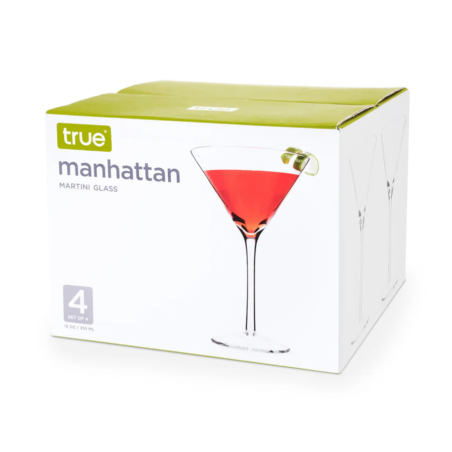 True Manhattan Martini Glasses - Set of 4