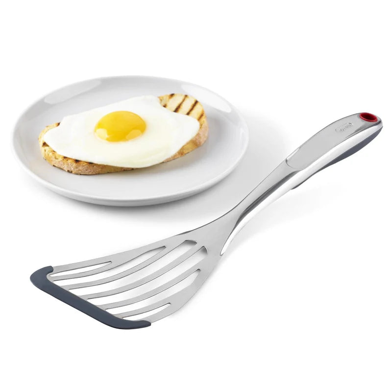 Zyliss Stainless Steel Slotted Turner w/ Silicone Edge