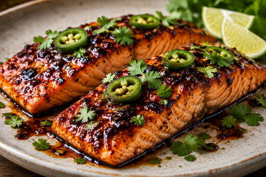 Blackberry Jalapeño Grilled Salmon