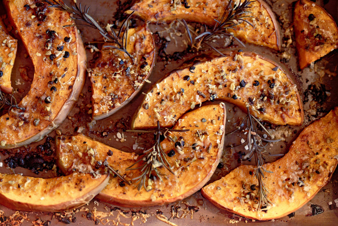 Cranberry Pear Balsamic Glazed Butternut Squash