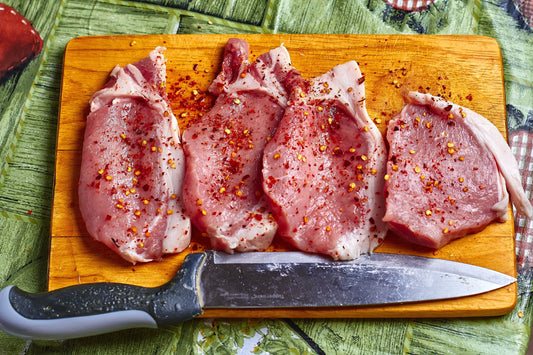 Cheesy Green Chile Pork Chops
