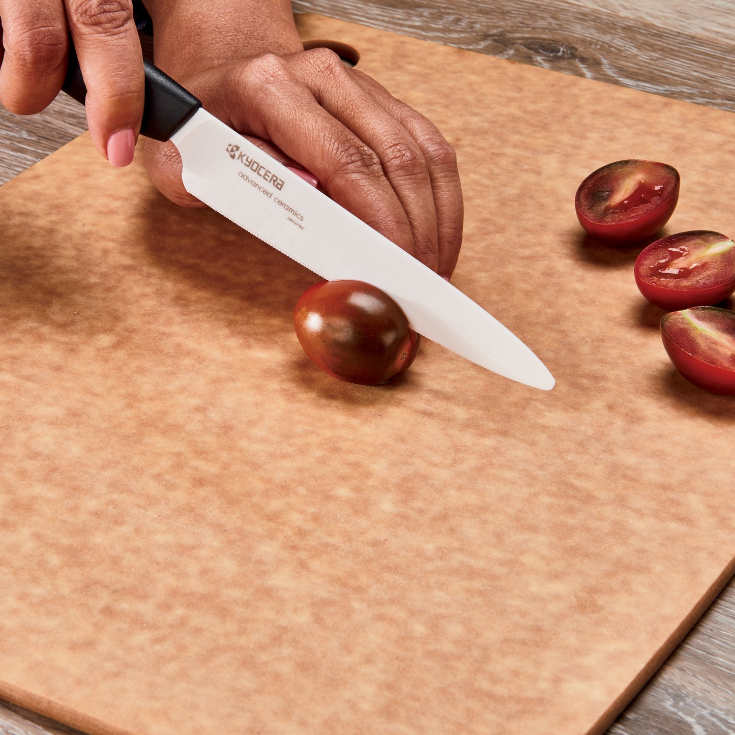 Kyocera Revolution Ceramic 5" Micro Serrated Tomato Knife - White