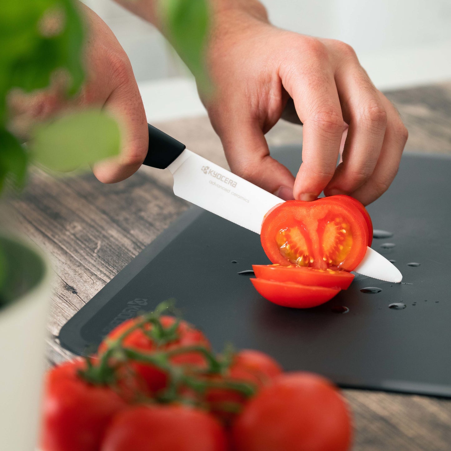 Kyocera Revolution Ceramic 5" Micro Serrated Tomato Knife - White