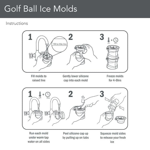 Tovolo Golf Ball Ice Molds - Set of 3