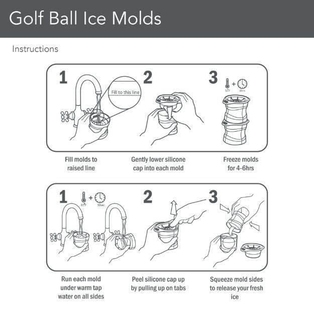 Tovolo Golf Ball ice Molds - Set of 2