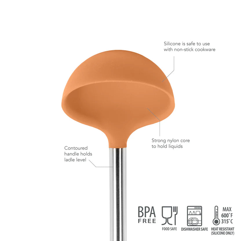 Tovolo Silicone Ladle w/ Stainless Steel Handle - Apricot