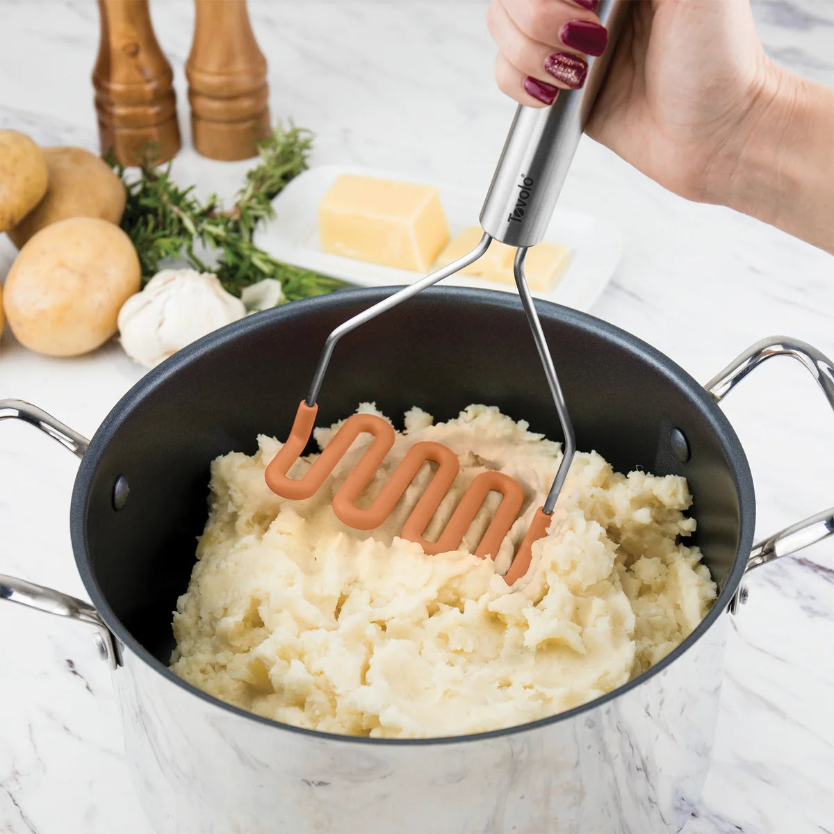 Tovolo Silicone Potato Masher - Apricot