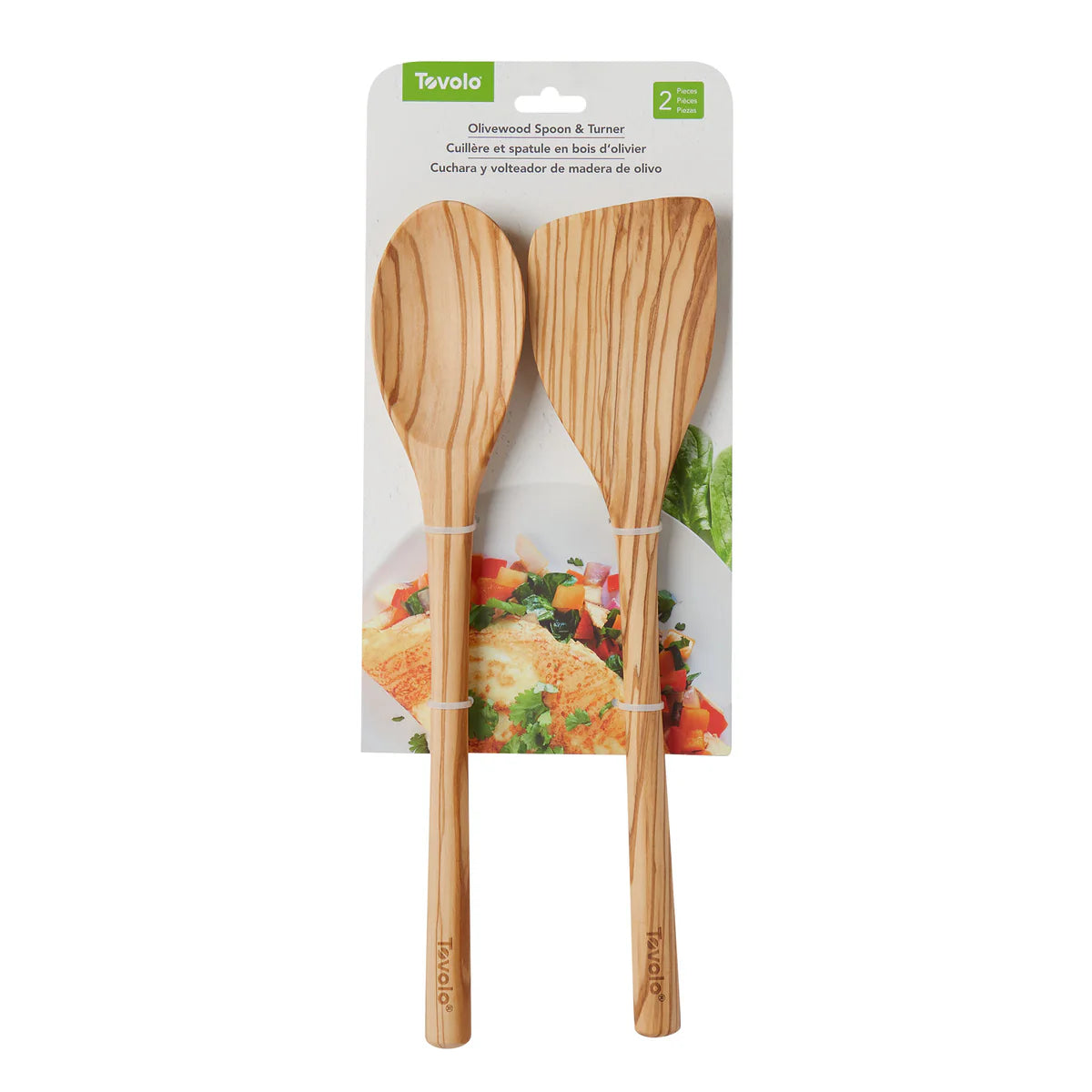 Tovolo Olivewood Spoon + Angled Turner