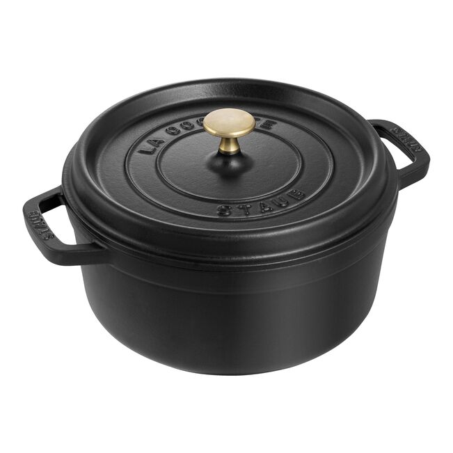 Staub 7 qt, Round, Dutch Oven, Black Matte