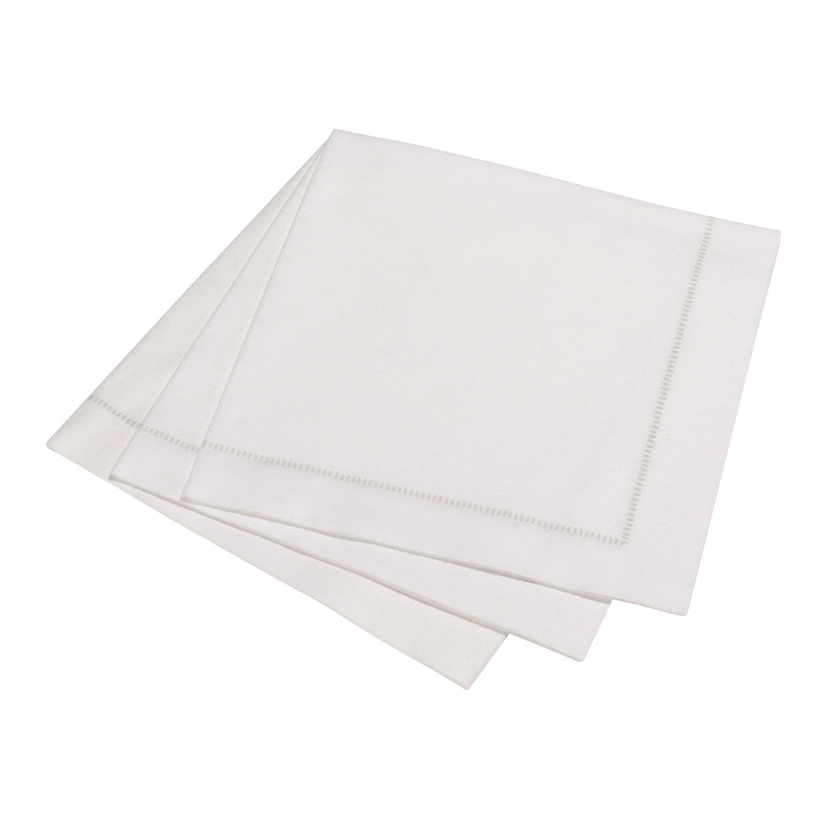 The Napkins Hemstitch Dinner Napkins - Silver & Grey