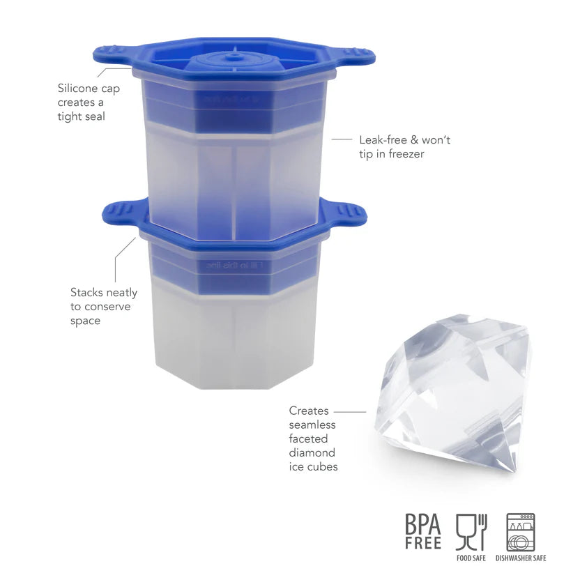 Tovolo Diamond Ice Molds - Set of 2