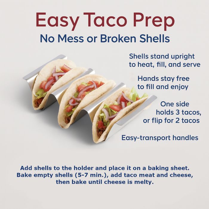 HIC Kitchen Taco Holder Stands, Set of 2
