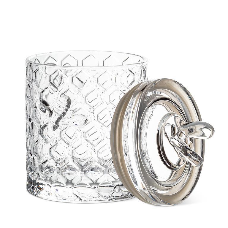 Abbott Collection Honeycomb Jar with Bee on Sealed Lid