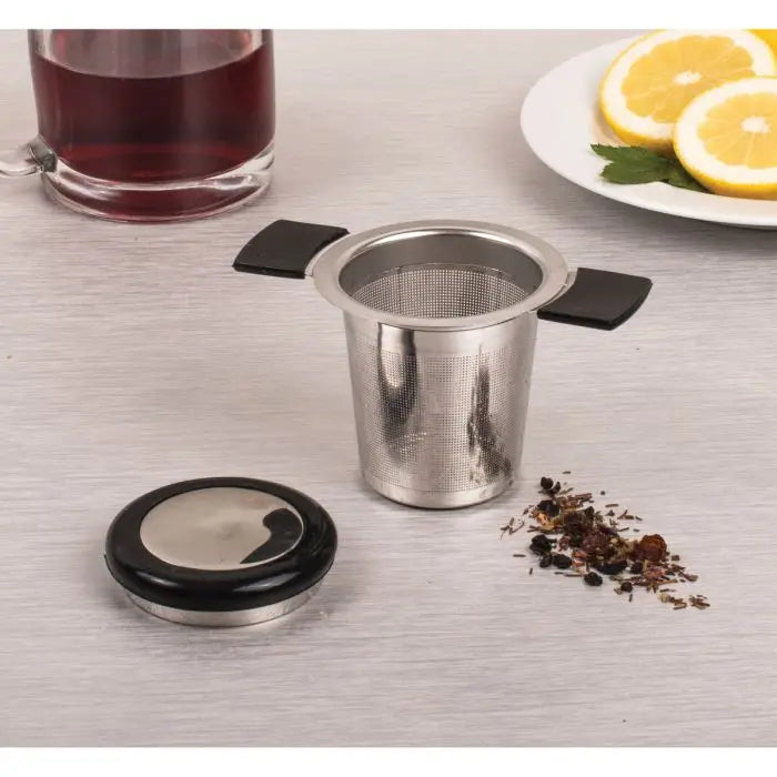 Harold Imports - Brew-in-Mug Tea Infuser with Lid & Stainless-Steel Basket