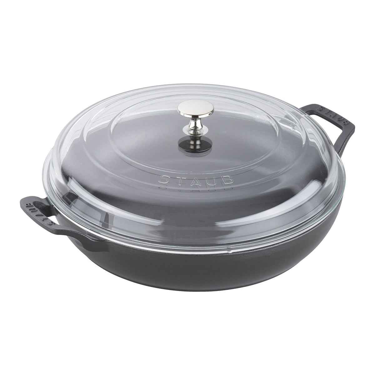 Staub 3.5 qt, Braiser with Glass Lid, Matte Black