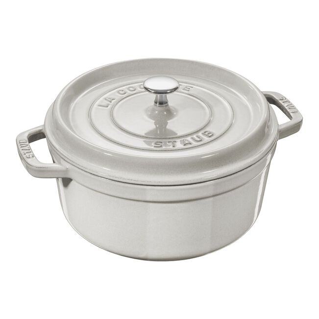 Staub 7 qt, Round, Dutch Oven, White Truffle